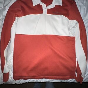 Columbia Rust and Cream Colorblock Pullover Size XS